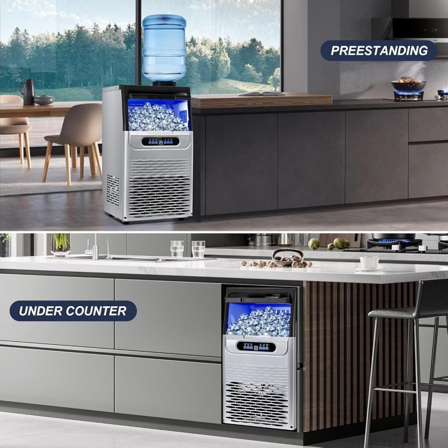 【美國直郵】Zomagas 商用製冰機 90 磅/24 小時帶 22 磅冰粒儲藏箱