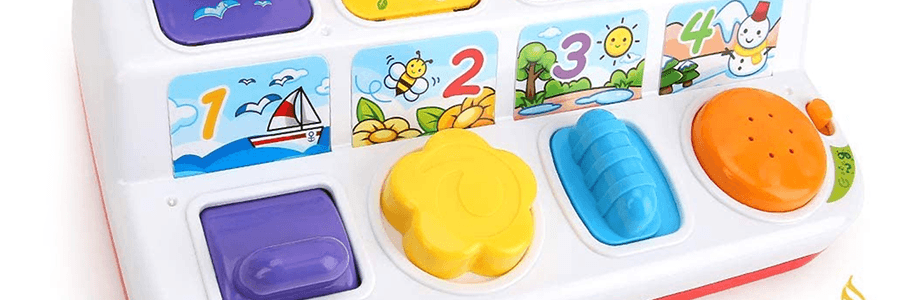 BeebeeRun 儿童玩具 四键动物琴 白色 3岁以上适用