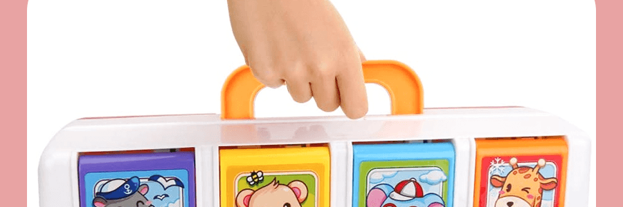 BeebeeRun 兒童玩具 四鍵動物琴 白色 3歲以上適用