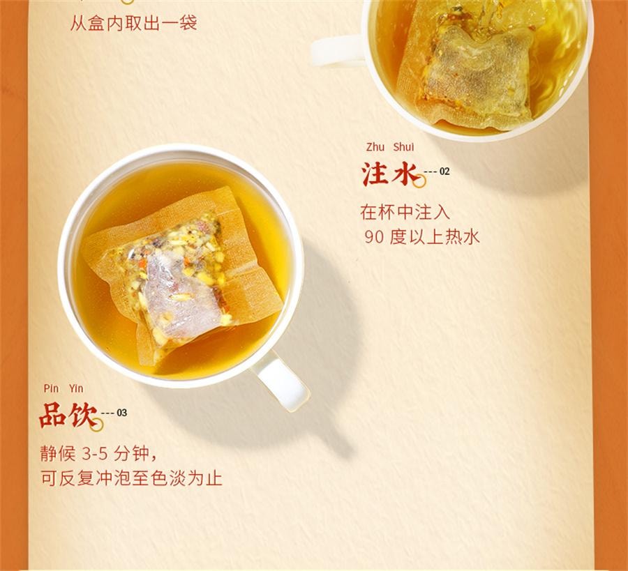 【中国直邮】 北京同仁堂 五指毛桃茯苓茶 去体内祛湿气茶健脾养生茶120g/袋