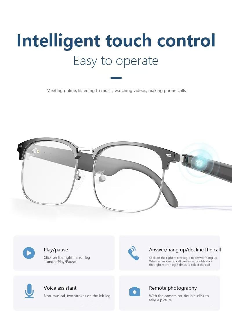  AIJ Choice 美国 智能翻译眼镜 Pro (Smart Translation Glasses Pro) 具备AI翻译功能的眼镜支持144种语言完美适合旅行、商务和学习轻巧设计提供超长6小时续航。