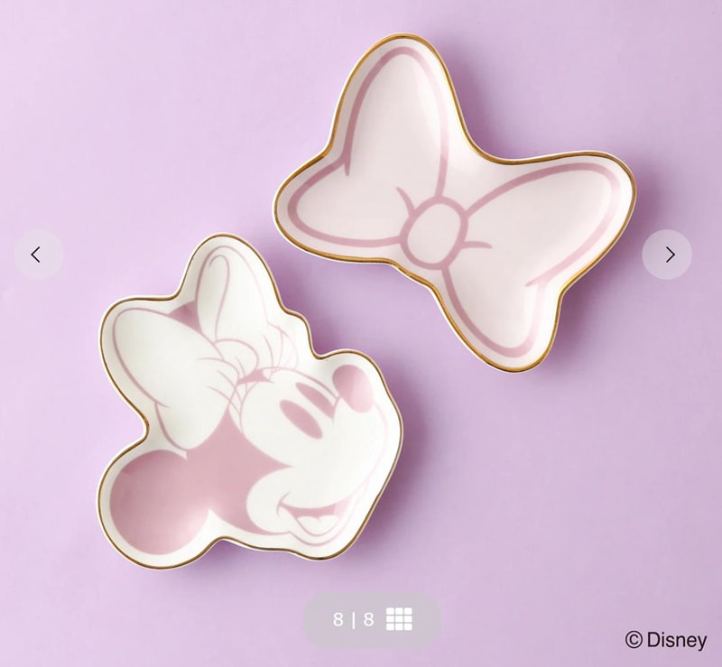 【日本直邮】日本FRANCFRANC 迪士尼联名限定款 米妮蝴蝶结小盘 1个装