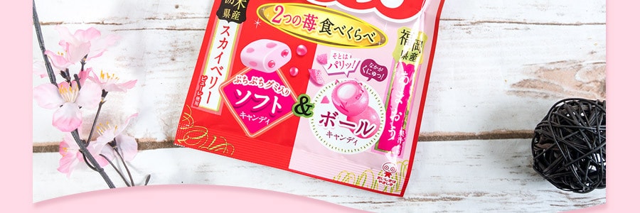 日本UHA悠哈 味觉糖  草莓味夹心糖   76g