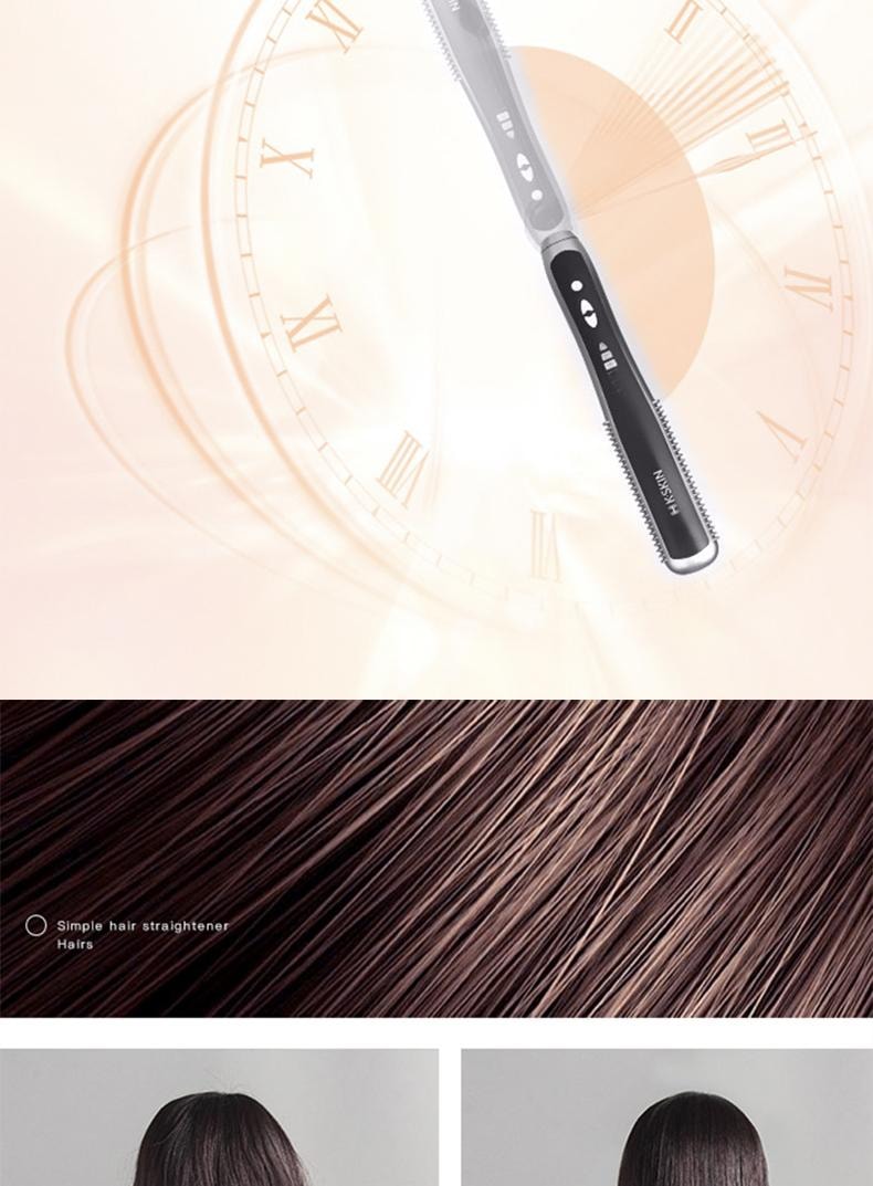 金米 直髮梳 捲髮棒 兩用電梳子 夾板防燙 直髮夾 KD388A 1台