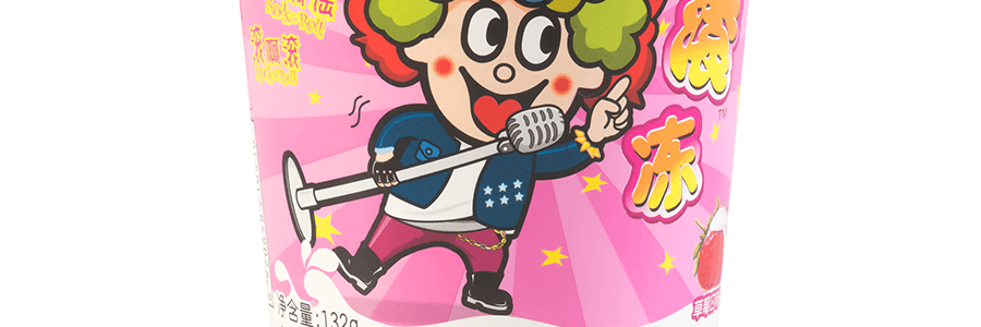 【搖滾時間到】台灣旺旺 搖滾凍 搖搖凍 草莓口味 132g 【童年回憶 DuangDuangDuang超Q彈】