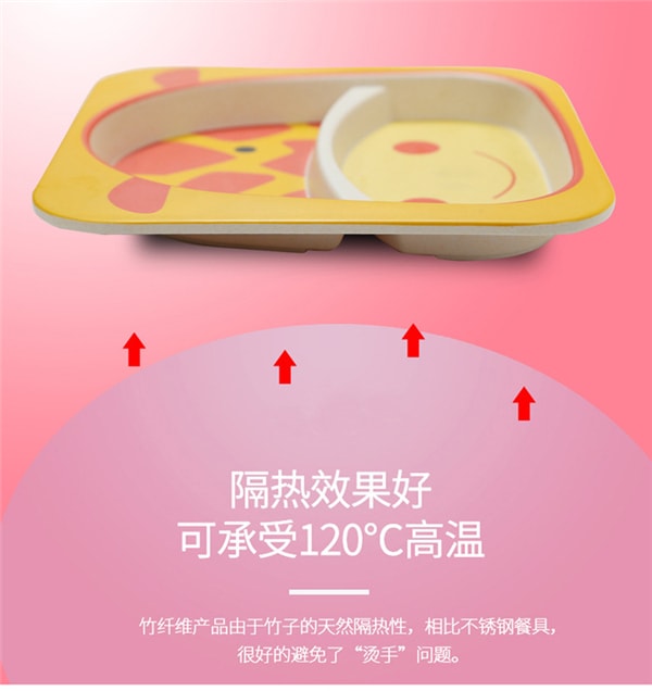 Bamboo Fiber Children's Tableware Five-piece Set Penguin 1 Set