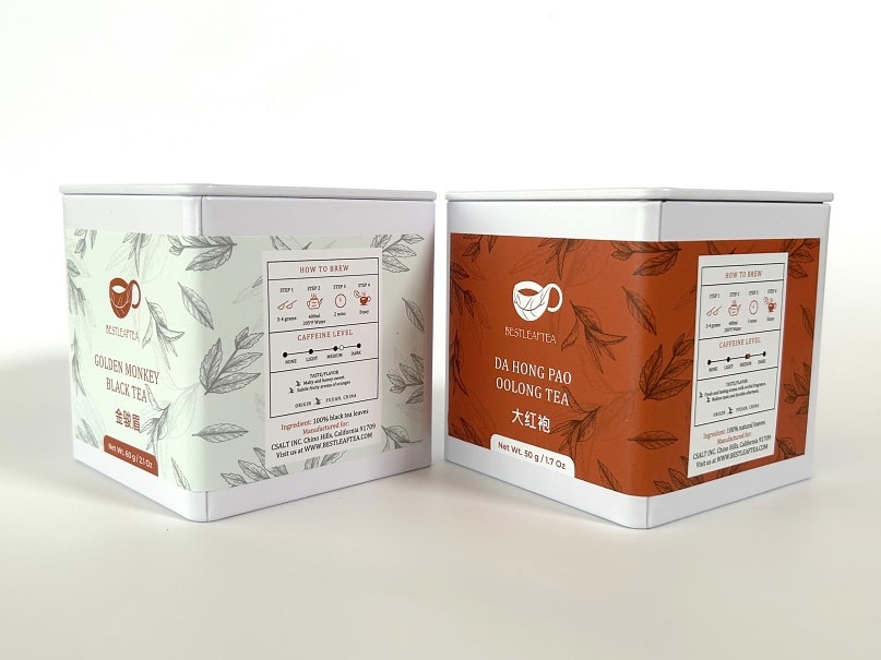 Elegance Tea Gift Box - Jinjunmei Black Tea And Da HongPao Oolong Tea