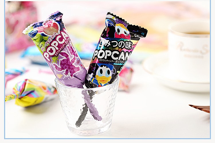 【日本直郵】Glico固力果 米奇頭迪士尼棒棒糖果汁口味 藍色限量款 1盒30支 (口味圖案隨機發貨)