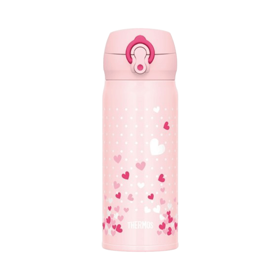 Vacuum insulated Stainless Steel Water Bottle Pink Heart 400ml
