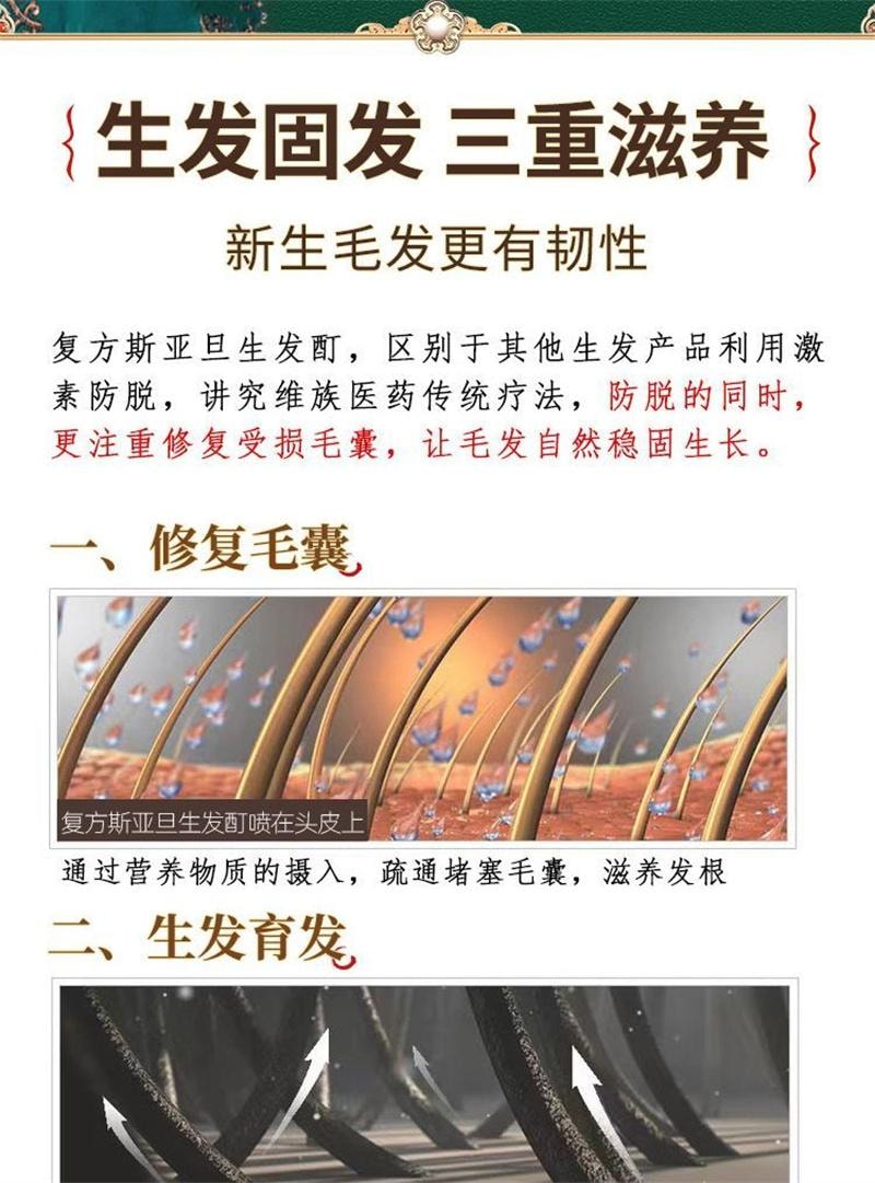 【中国直邮】 斯亚旦 复方生发酊防脱发脂溢性脱发白发斑秃育发生发密发增发 36ml