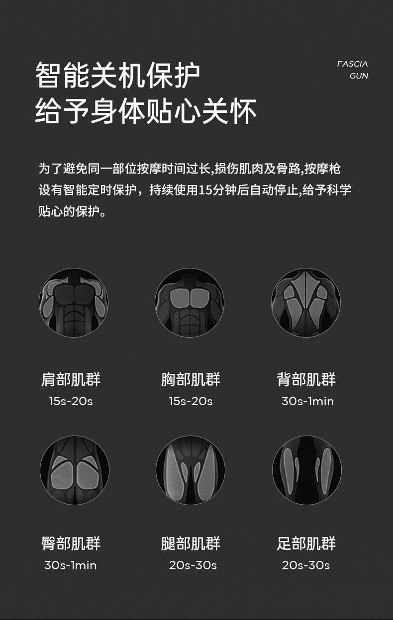 【中国直邮】MINI筋膜枪无刷小型按摩枪肌肉放松器 黑色款