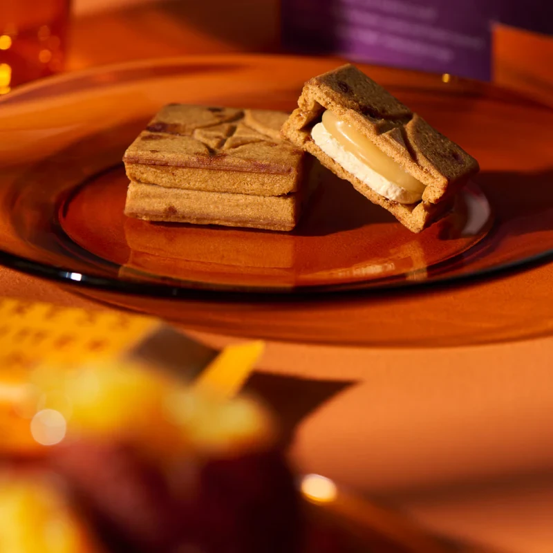 【日本直邮】 日本 press butter sand 期间限定 蜜芋黄油口味奶油夹心 黄油饼干5枚装