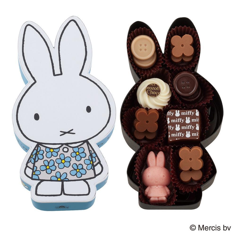 【日本直郵】Morozoff x Miffy米菲聯名情人節限定巧克力禮盒 米菲輪廓禮盒 13枚入