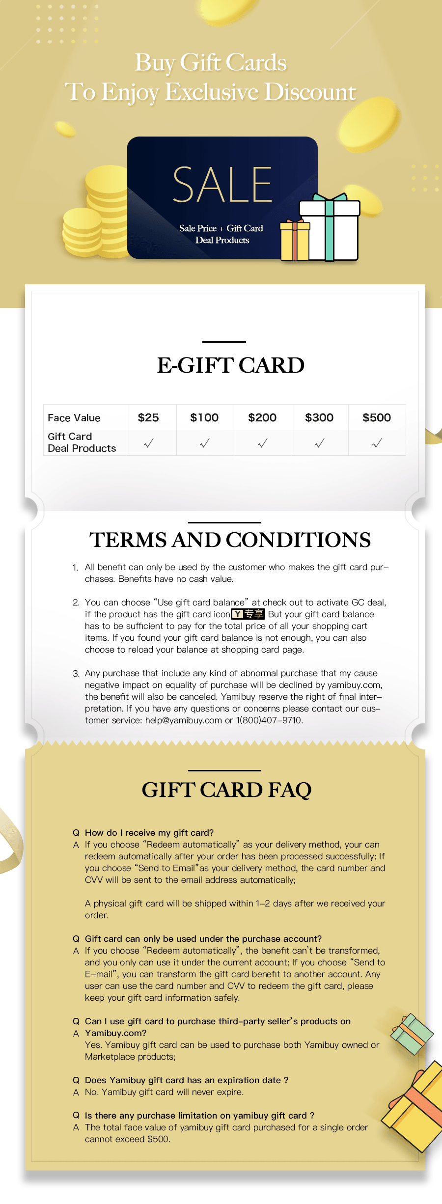 Yamibuy E-giftcard  $300