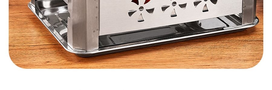 尚烤佳 烤魚爐烤肉爐 長方形不鏽鋼烤魚盤 37.5*28*12.5cm