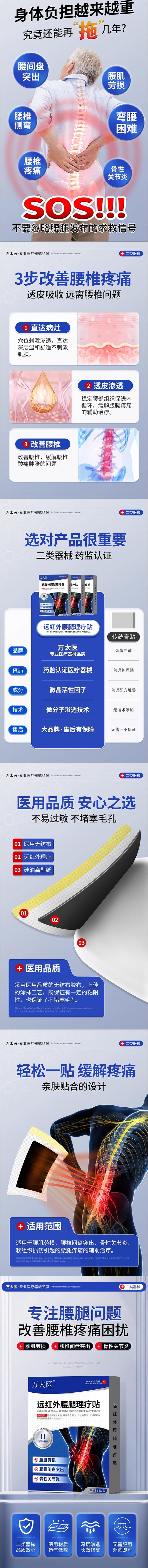 【Double 12 Grand Sale】Far-Infrared Pain Patches 5pcs - Leg/Buttock & Sciatica Relief