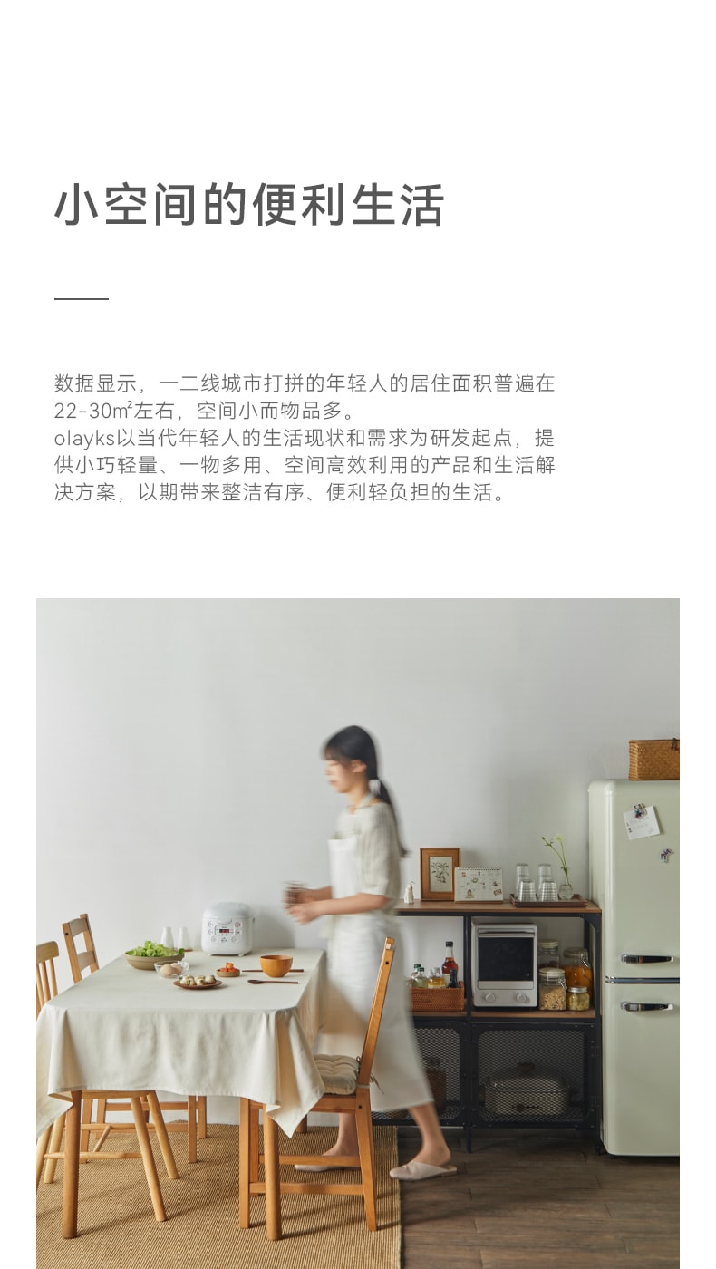 OLAYKS 22L 消毒柜 白色 奶瓶消毒 餐具烘干 台式 家用小型 22L 100~120V通用