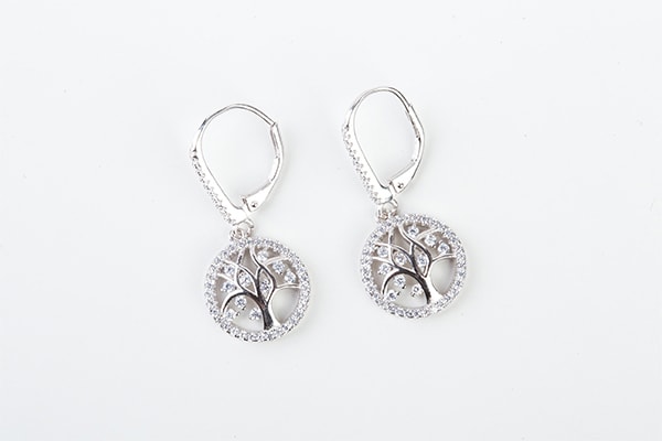 Sterling Silver Peace Tree Earrings