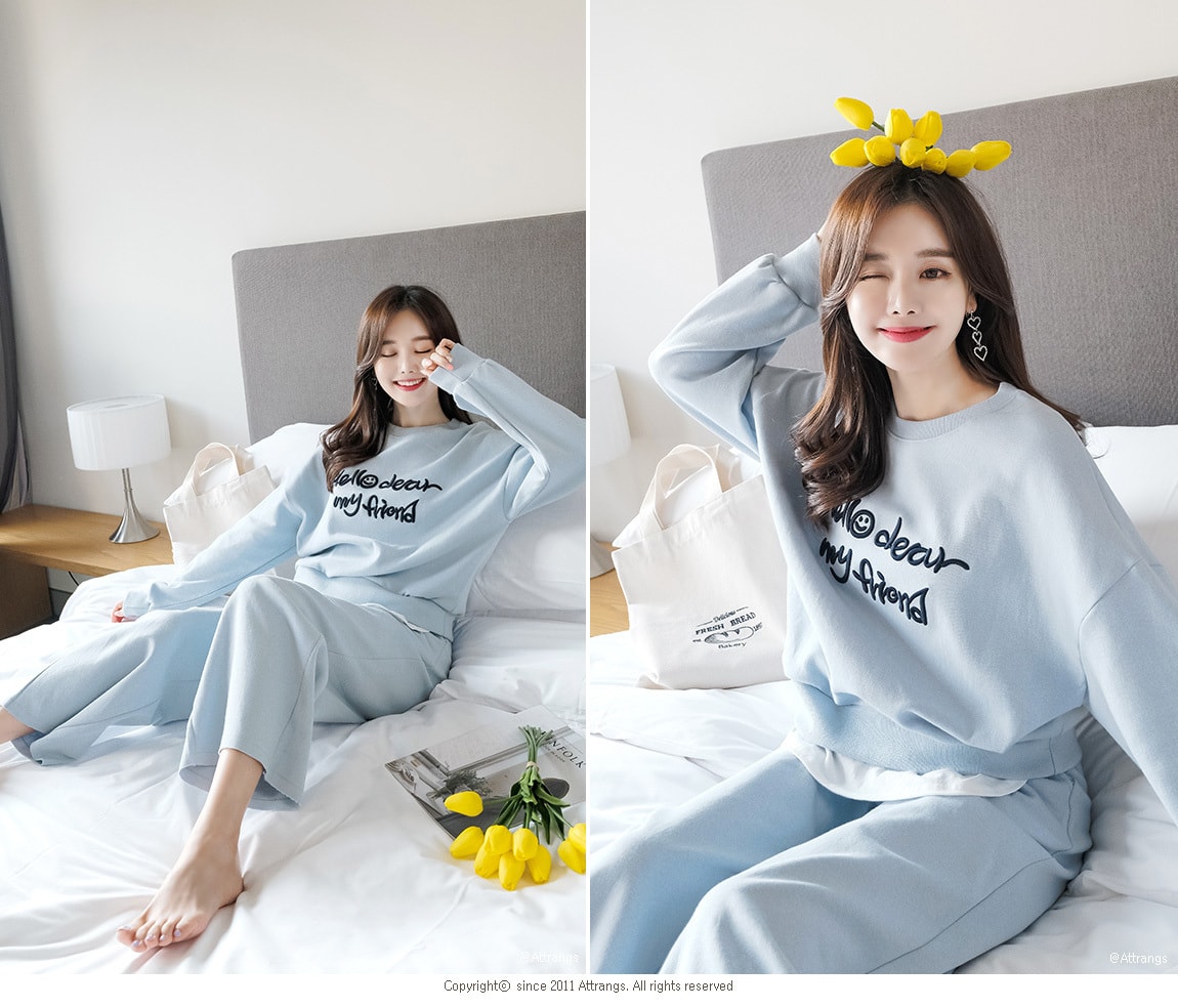 Casual Set SkyBlue(model) free size