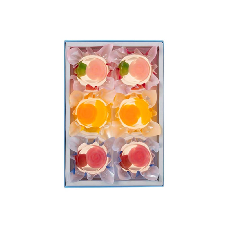 【日本直邮】日本洋果子 西洋果子鹿鸣馆 夏季限定 3种水果口味玫瑰果冻 6枚装