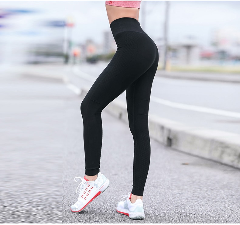 Sports High-waisted Pants For Running Yoga Fitness Train Outdoor/White#/M
