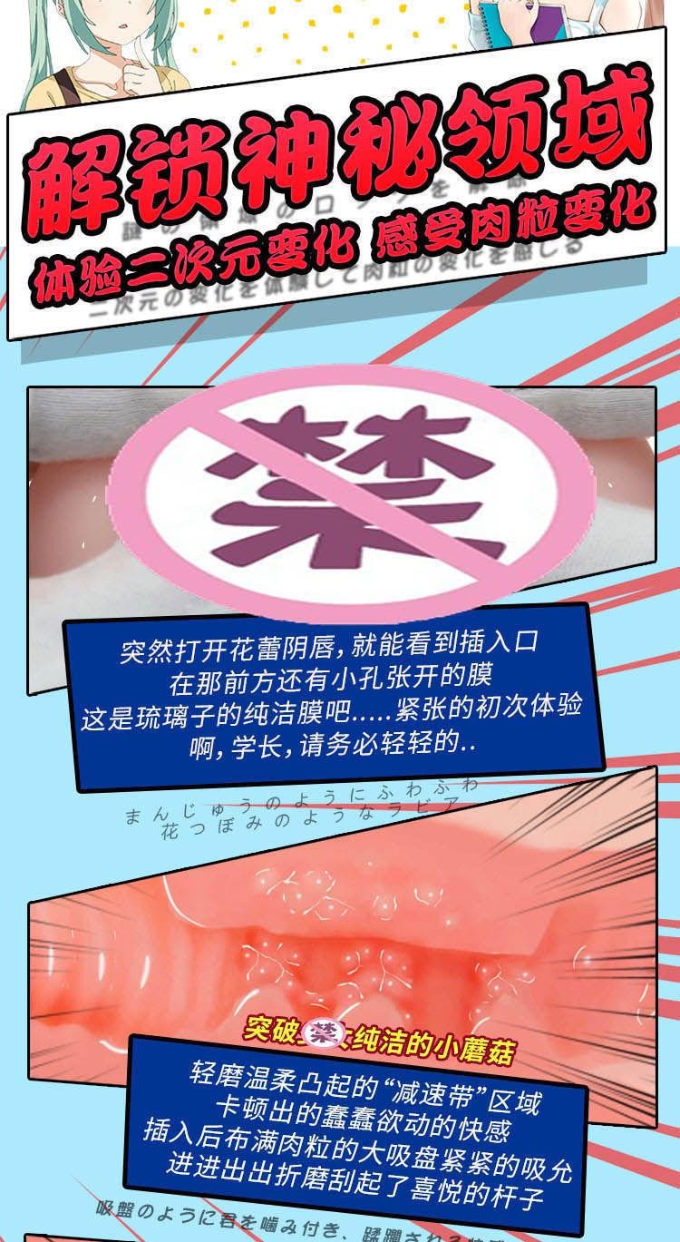 【中国直邮】HOTFUN 水着瑠璃子动漫二次元飞机杯慢玩名器男用倒模