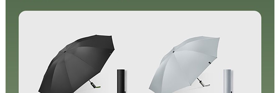 BENEUNDER蕉下 起始系列 遮陽傘自動三折傘 一鍵開啟自動反向雨傘 8骨款 薄影灰