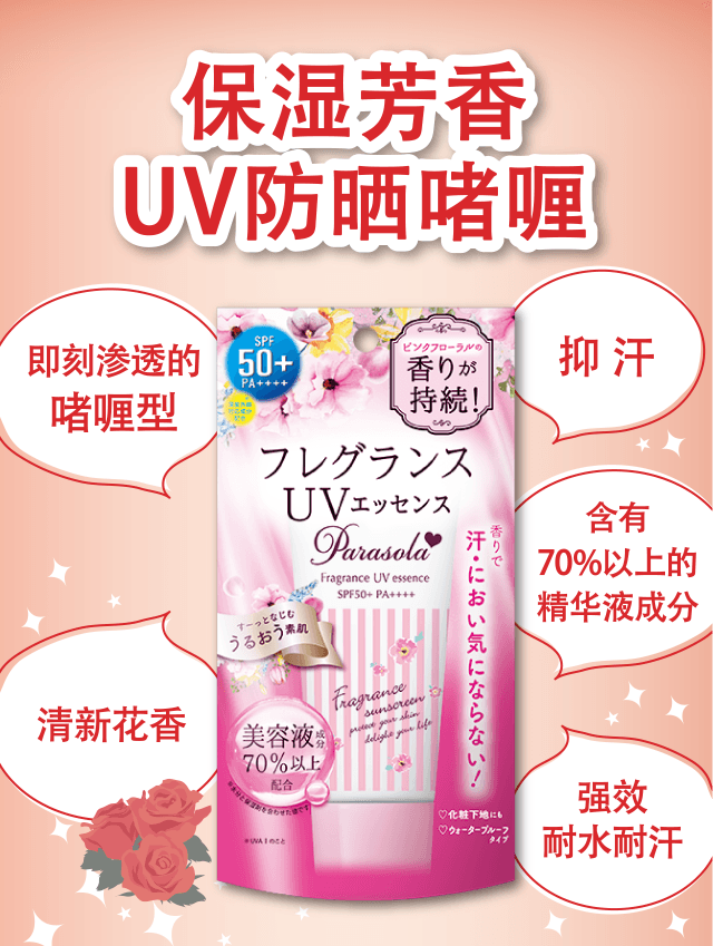 日本NARIS UP 保湿花香UV美容液防晒乳液 90g