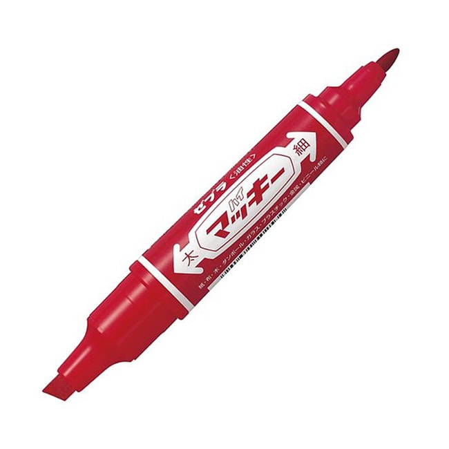 【日本直郵】Zebra斑馬 雙頭粗油性筆記號筆紅色