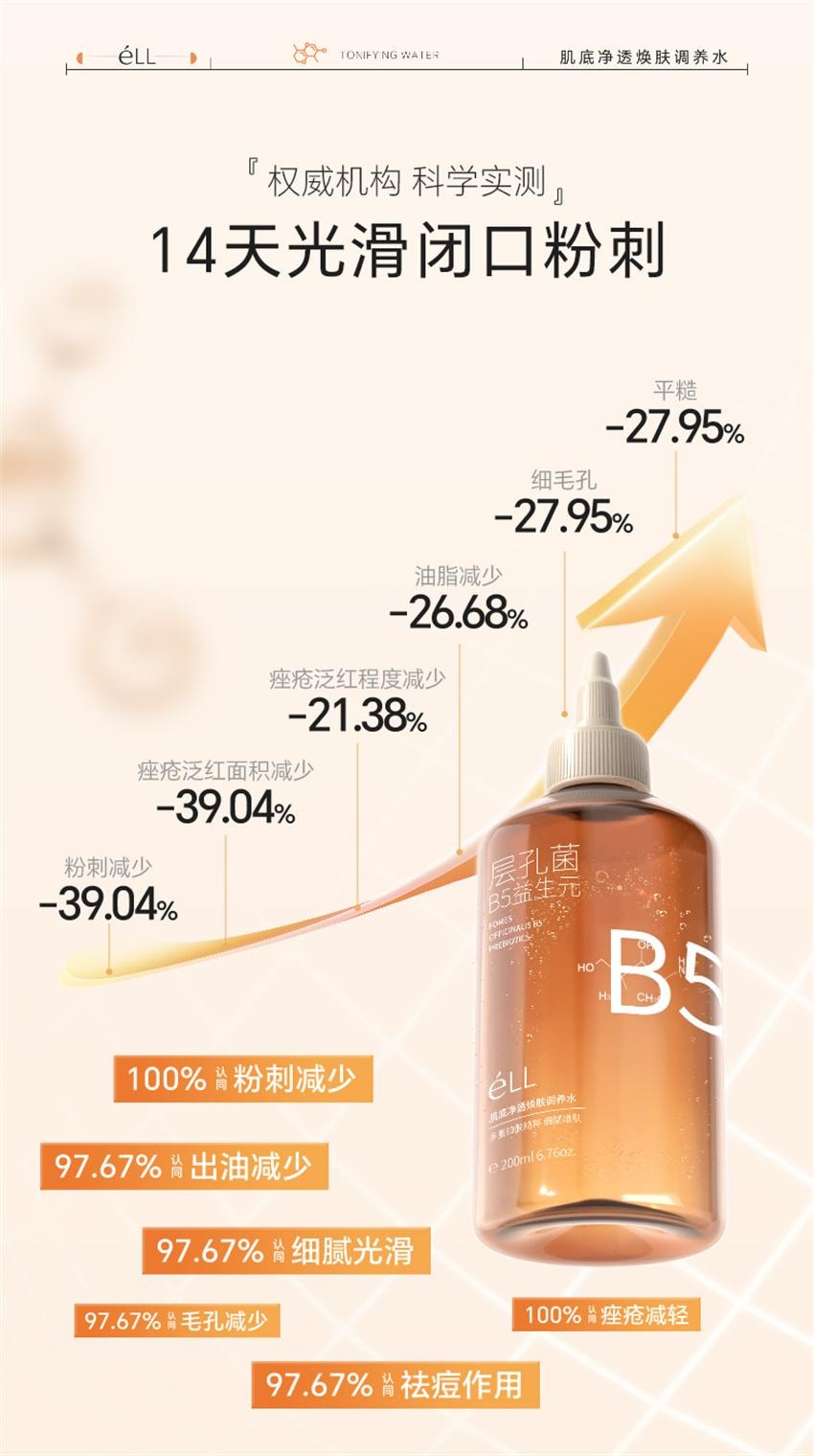 【中国直邮】ELI B5肌底净透焕肤调养水 去闭口精粹水 泛醇保湿滋润舒缓敏感肌烟酰胺提亮 200ml/瓶