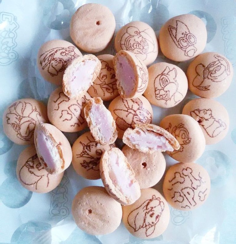 【日本直邮】日本迪士尼限定 印花巧克力夹心球 米妮草莓味 50g