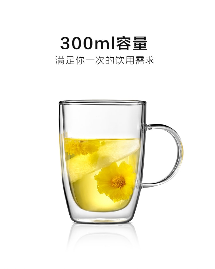 double wall glass cup 350ml