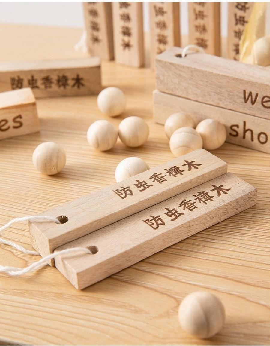  水月秦淮 香樟木条替代樟脑丸家用持久香樟木条衣物柜子非防虫防蛀防霉天然蟑螂丸除异味30根【持久散香,保护珍贵衣服】