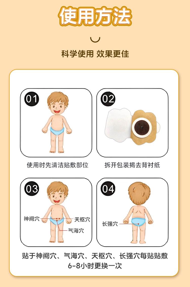 【中国直邮】 葵花药业 小儿便秘贴 宝宝神器 非润肠通便儿童顽固型调理大便干燥 6贴/盒