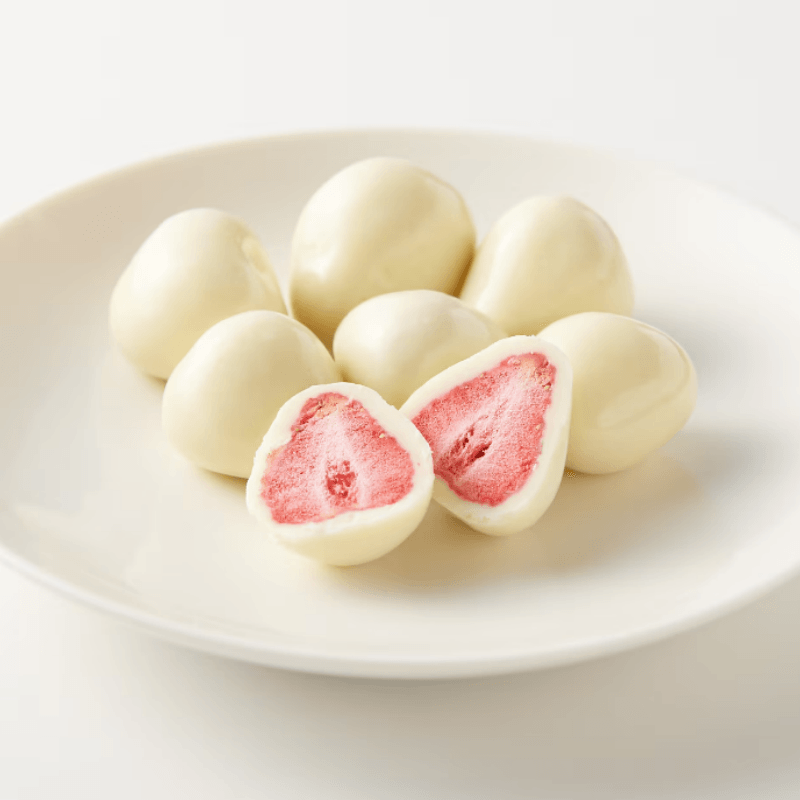 【日本直邮】 日本 MUJI 无印良品 冻干白巧克力草莓 50g