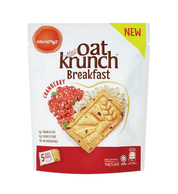 Oat Krunch Breakfast Biscuit Cranberry 160g