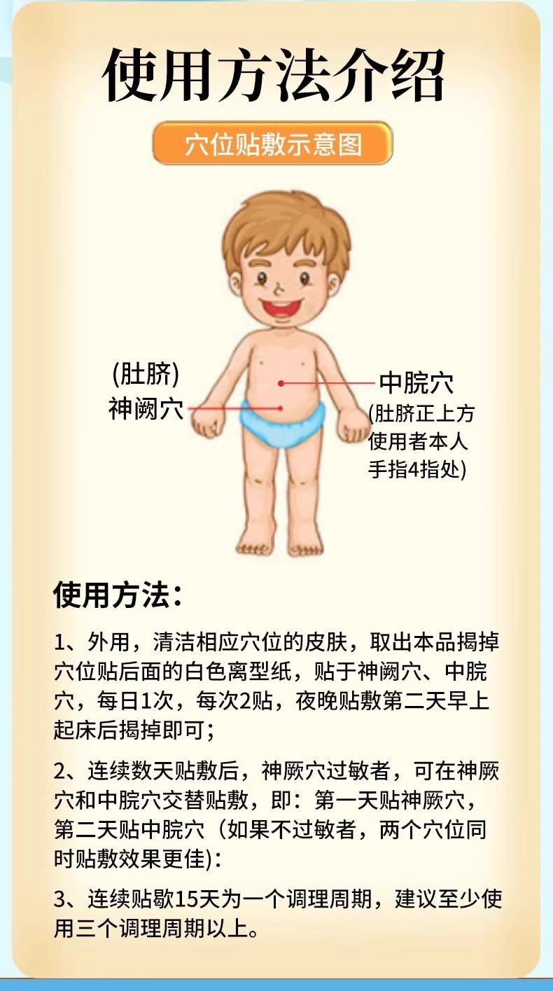 Children's Stomach Health and Digestive Patch 8 Stickers/Box