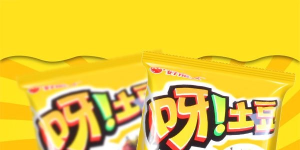 大陸版好麗友ORION 呀!馬鈴薯薯條膨化食品 裡肌牛排口味 40g