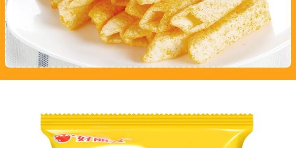 大陸版好麗友ORION 呀!馬鈴薯薯條膨化食品 裡肌牛排口味 40g