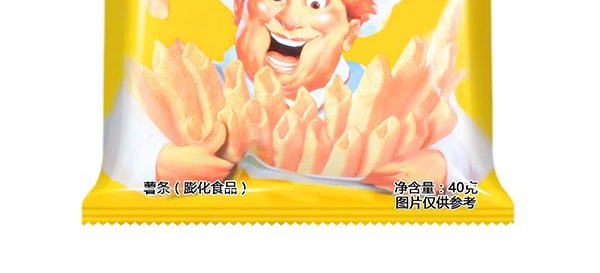 大陸版好麗友ORION 呀!馬鈴薯薯條膨化食品 裡肌牛排口味 40g