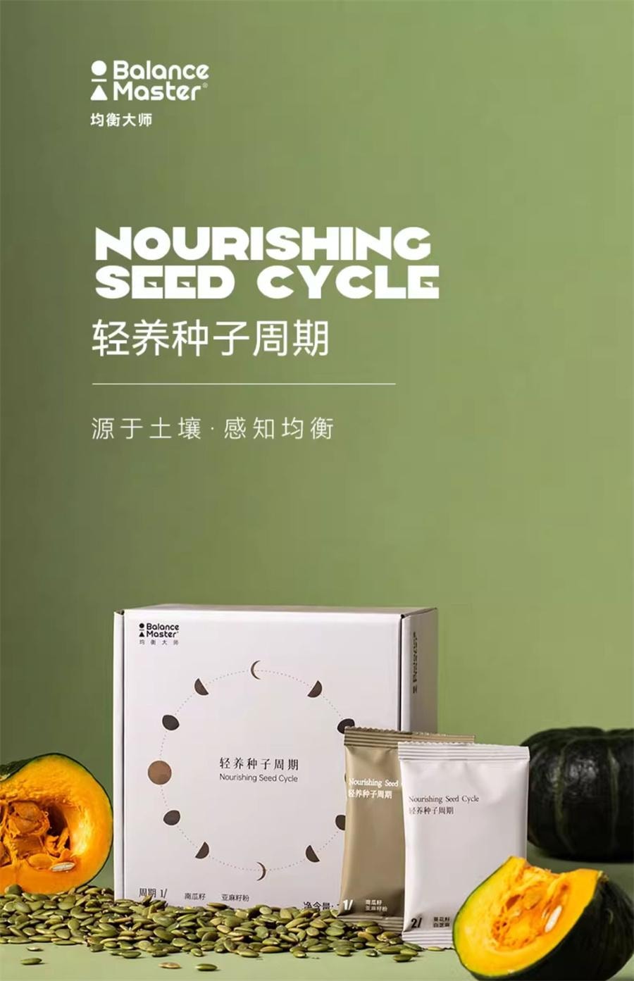 【中國直郵】 BM均衡大師 天然有機輕養種子循環週期組合亞麻葵花籽 18g*28袋