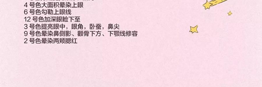 完美日记PERFECT DIARY 十二色眼影盘 小王子盘 13.6g 纯正木调玫瑰色系 通勤日常无废色【NEW 小王子联名限定】