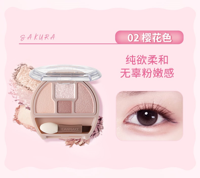 【日本直邮】日本 CANMAKE 卧蚕 眼影 四色综合盘 03号 奶茶色
