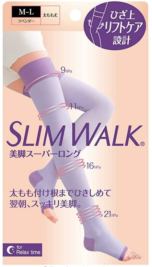 日本 SLIMWALK 睡眠长筒袜  M-L 1pc