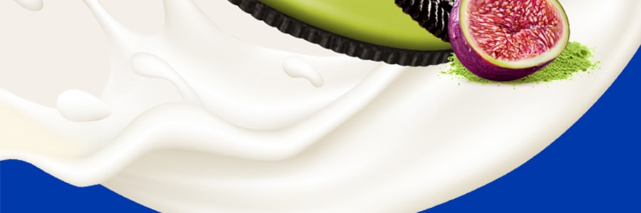 【限定口味】大陸版奧利奧OREO 薄脆款夾心餅乾 抹茶無花果果 95g