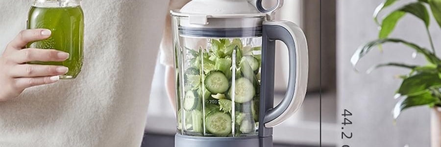 BEAR小熊 破壁机豆浆机搅拌机 自动清洗 中途加料 海盐灰白 