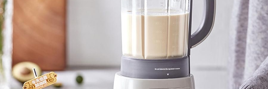 BEAR小熊 破壁机豆浆机搅拌机 自动清洗 中途加料 海盐灰白 