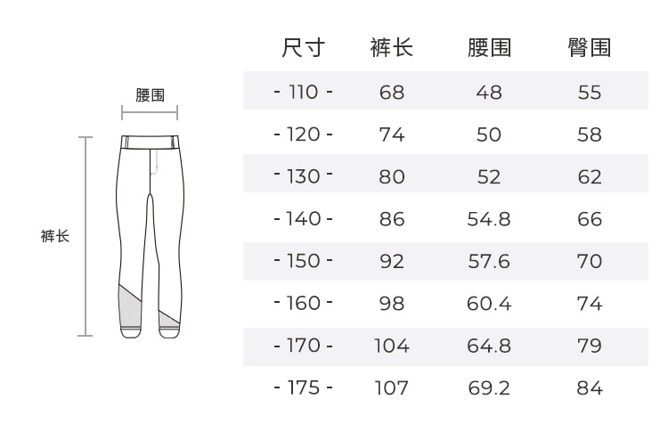 【中國直郵】moodytiger男孩拼色滑冰褲 炭黑色 110cm