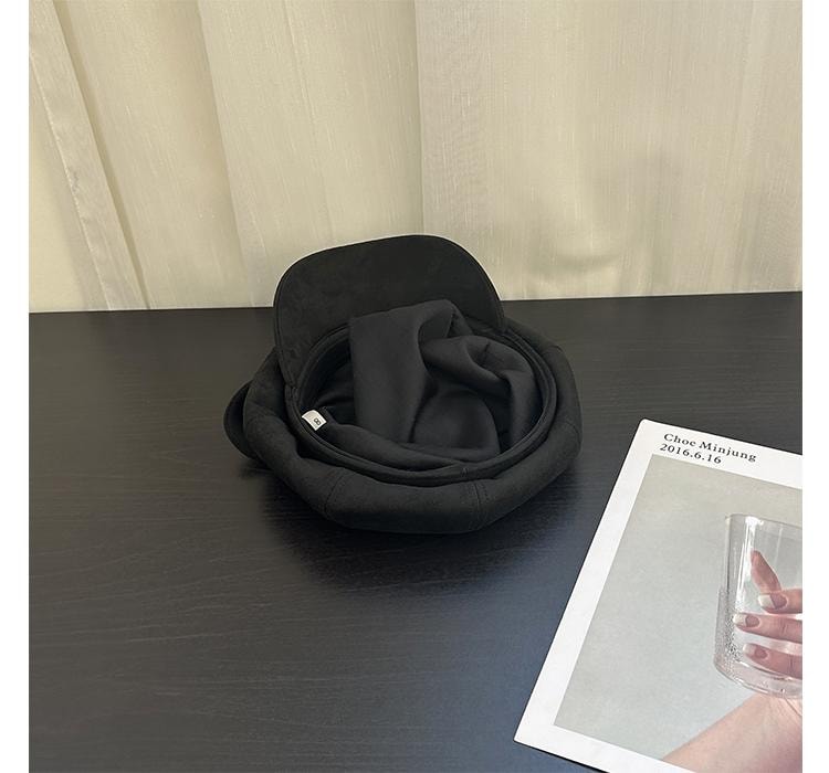  FOXTAIL 小熊耳朵麂皮貝雷帽 氣質 休閒 百搭 春秋冬 寬簷 防曬 保暖 防風 遮陽 1個