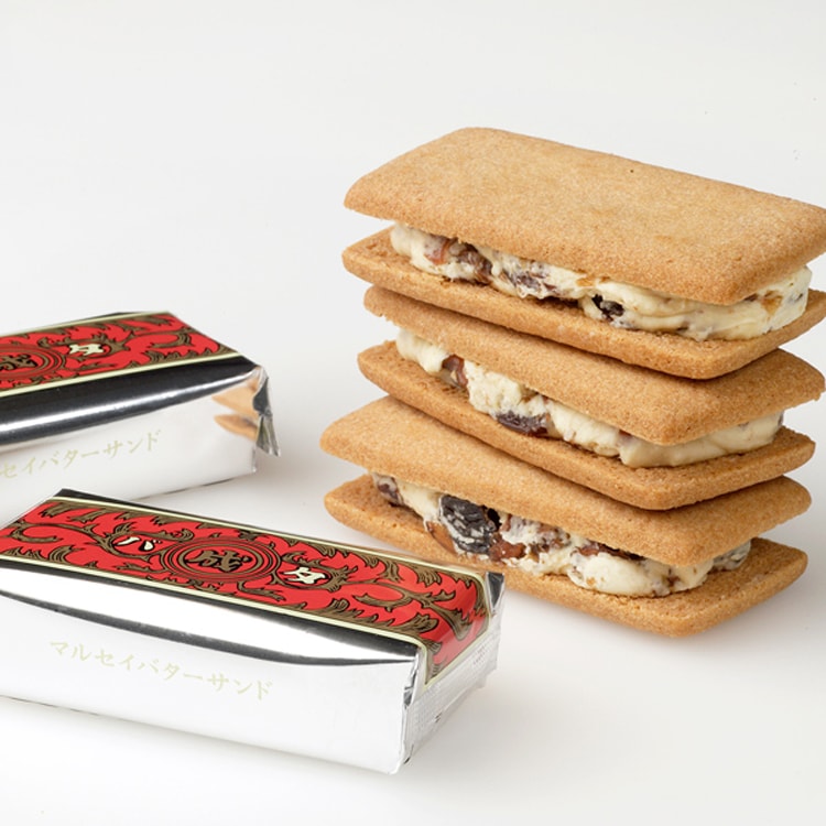 【日本直郵】DHL直郵3-5天到 日本北海道 六花亭 奶油朗姆葡萄乾夾心餅乾 5枚裝